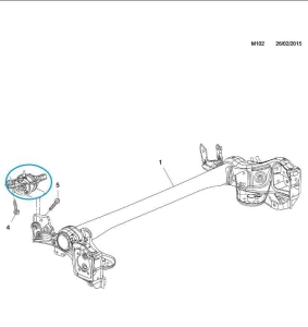 tuleja wspornik tylnej belki Astra K prawa