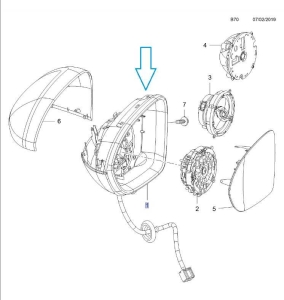 Szkielet lusterka zewnętrznego Astra K