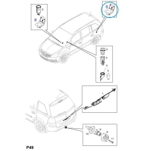 Pierścień ustalający gniazda wyjściowej mocy osprzętu Zafira B