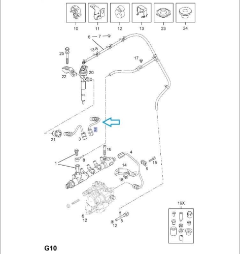 Przewody paliwowe wtrysku paliwa Astra H