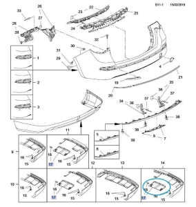 Osłona dostępu haka holowniczego Astra J Kombi