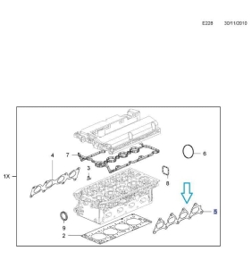 Uszczelka kolektora wydechowego A16LET