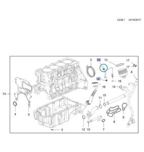 Uszczelnienie pierścieniowe przewodu olejowego Turbo Astra J