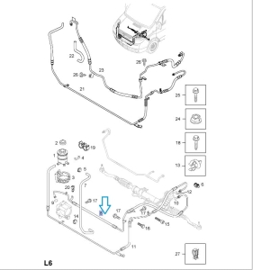 Przewód wspomagania kierownicy Vivaro A