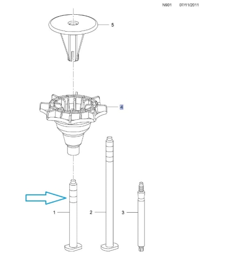 Śruba mocująca koło zapasowe Insignia A