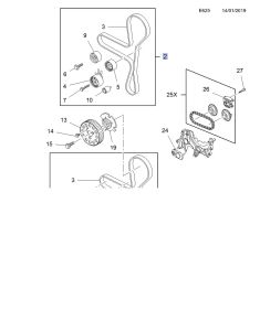 zestaw rozrządu opel b20dth