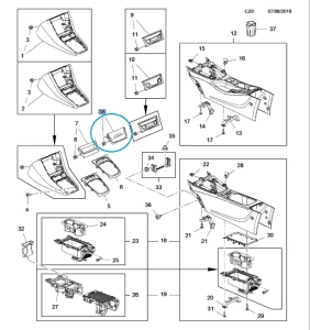 Ramka skrzynki bezpieczników Astra K 