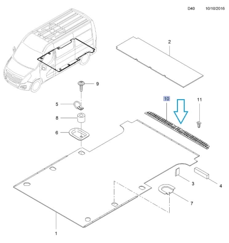 Nakładka przedziału ładunkowego Movano B