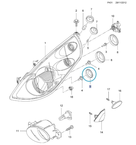 Osłona dostępu do żarówki H7 Movano B