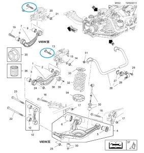 Śruba regulacyjna tylnego zawieszenia Insignia A