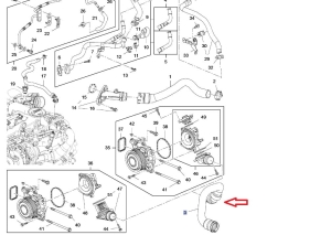 przewód chłodzenia wylot astra j 1,6; 1,7 diesel
