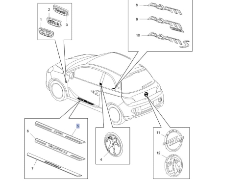 listwa progu opel adam