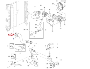 przewód wlot wody meriva b 1,4 benzyna