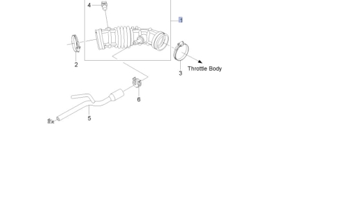przewód filtr powietrza aveo