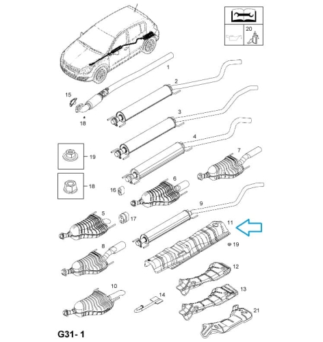 Osłona termiczna tłumika dźwięku