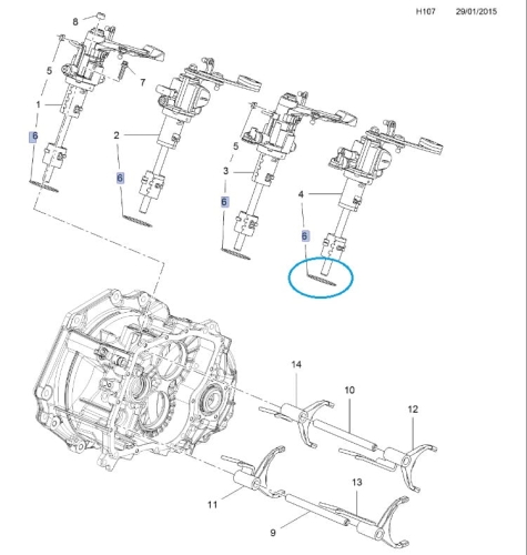 Uszczelka pierścieniowa wybieraka skrzyni biegów M32