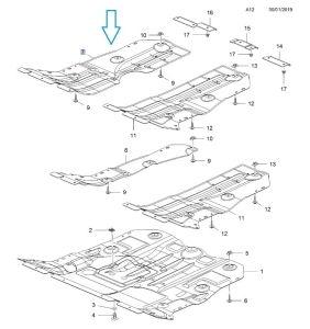 Osłona przeciwbryzgowa prawa Astra K