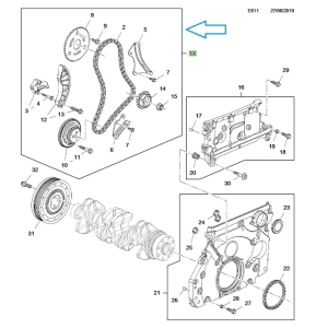 Zestaw rozrządu Opel 1.6 diesel