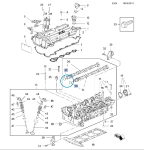 Uszczelka pierścieniowa wałka rozrządu Insignia A