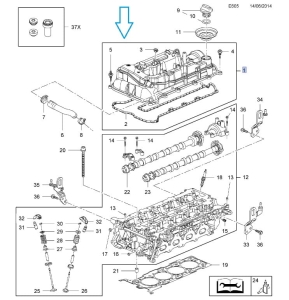 Pokrywa zaworów Insignia A A16XHT, B16SHL