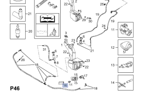 zaślepka dyszy spryskiwacza zafia b lewa do 2008r.