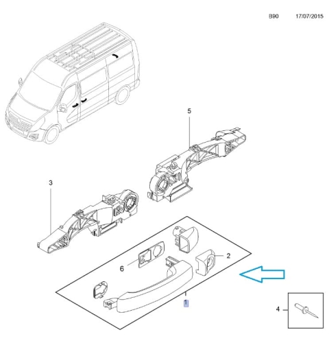 Klamka zewnętrzna Movano B
