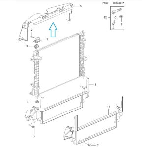 Prowadnica powietrza górna Mokka X