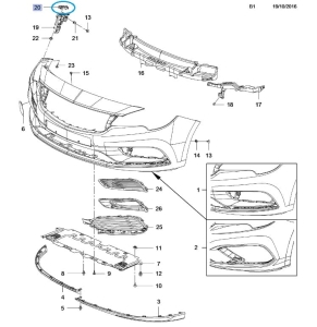 Wspornik lewego przedniego ślizgu Astra K
