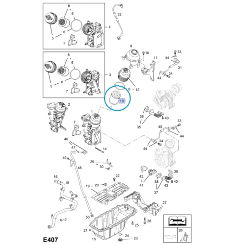 Wkład filtra Oleju Corsa D 1.3 FILTRAUTO