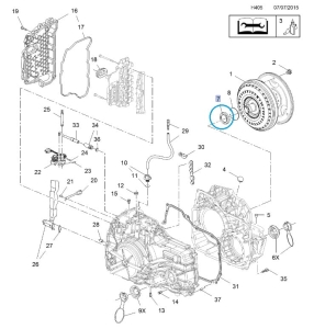 Uszczelniacz olejowy skrzyni biegów automatycznej Astra J