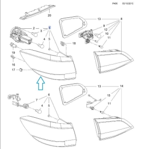 Lampa tył Astra K kombi