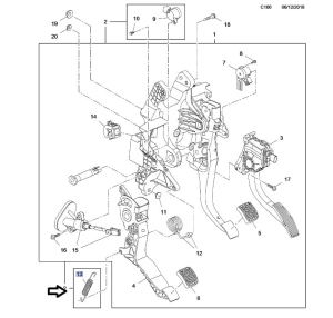 sprężyna powrotna sprzęgła opel Mokka