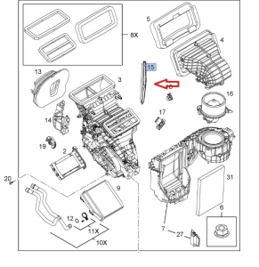 zaślepka dostępu filtra kabinowego opel corsa d
