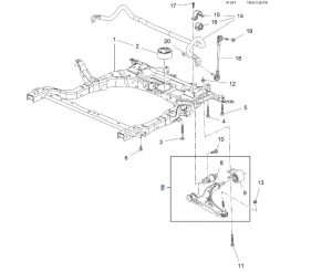 wahacz przedni prawy opel astra k