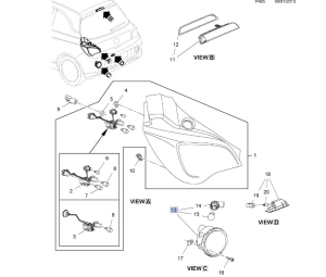 światło tylne przeciwmgielne opel adam od 2016r.