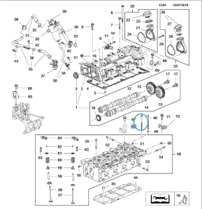 Śruba montażowa głowicy cylindrów Insignia A 