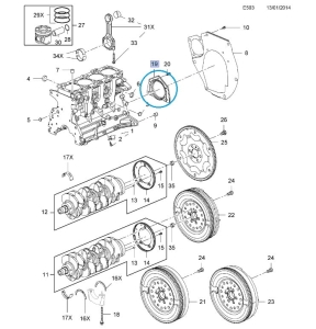 Uszczelniacz wału tylny Insignia A