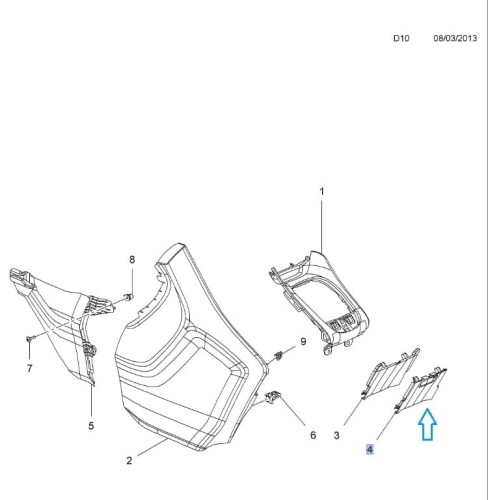 Pokrycie, przedłużenie konsoli Meriva B