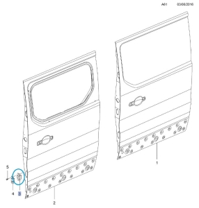 Ustalacz drzwi damski(drzwi) Vivaro B