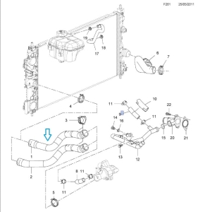 Przewód wlotowy chłodnicy Astra J