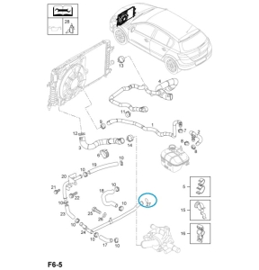 Uszczelka pierścieniowa krzyża wlotu wody