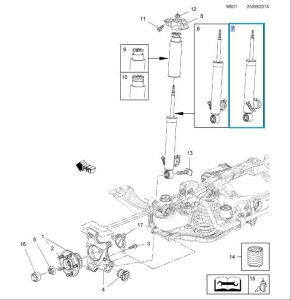 Amortyzator tylny Insignia a lewy