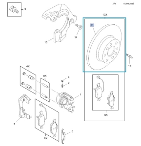Tarcza hamulcowa przednia Combo D
