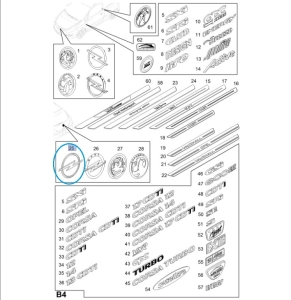 Znaczek tylnej klapy Corsa D 