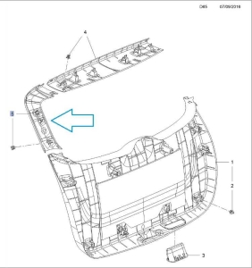 Wypraska wewnętrzna klapy tył Mokka prawy 
