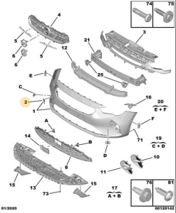 Przednia zaślepka haka holowniczego 