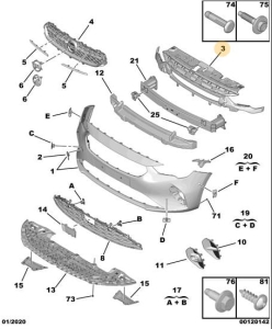 Wzmocnienie kratki przedniego zderzaka corsa f