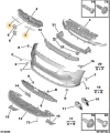 Listwa chromowa atrapy przedniego zderzaka