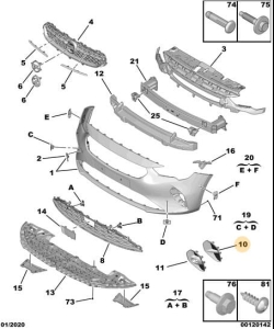 Osłona/kratka światła przeciwmgielnego corsa f