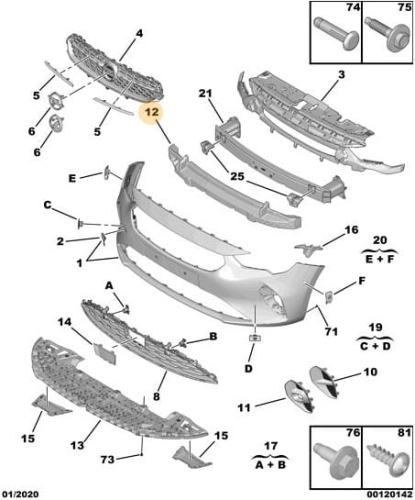Absorber przedniego zderzaka